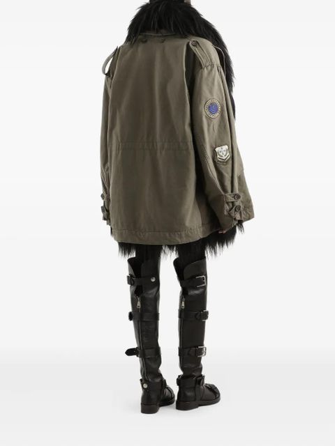 Dolce & Gabbana lace-trimmed slip mini dress - Black