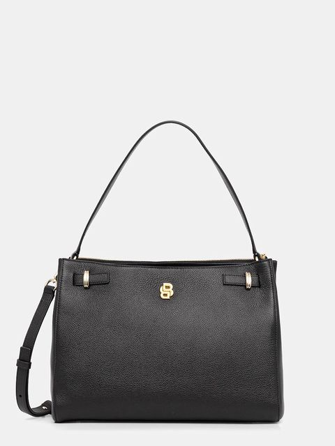 BOSS torebka skórzana kolor czarny 50547714 - zdjęcie produktu nr 1