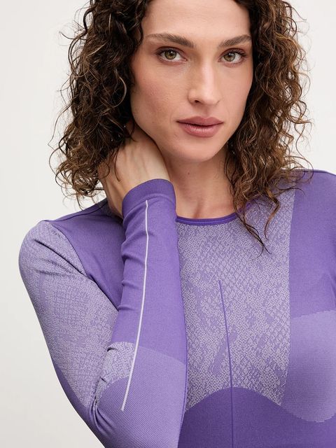 adidas by Stella McCartney longsleeve do jogi kolor fioletowy JN0541