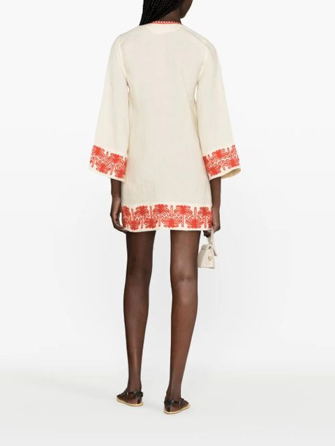 Johanna Ortiz Ocean Clain linen tunic dress - White - zdjęcie produktu nr 2