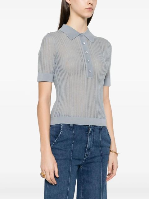 Chloé ribbed polo shirt - Blue