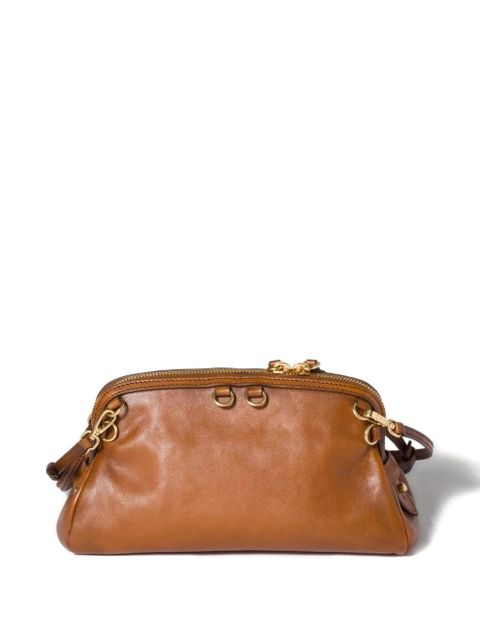 Miu Miu Caprice removable-strap leather shoulder bag - Brown