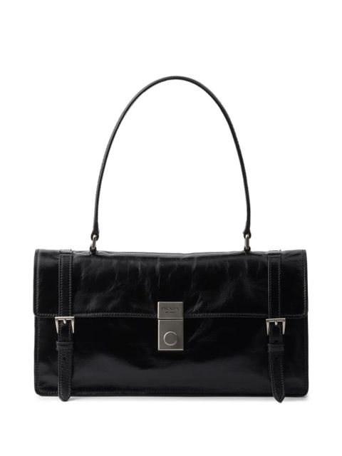Prada medium leather shoulder bag - Black - zdjęcie produktu nr 1