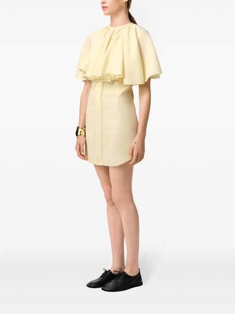 AMI Paris ruffle-detail dress - Yellow