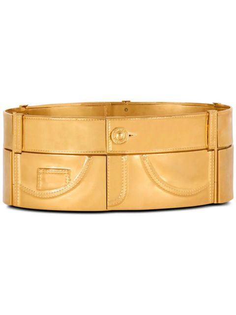 Balmain jeans-effect belt - Gold - zdjęcie produktu nr 1