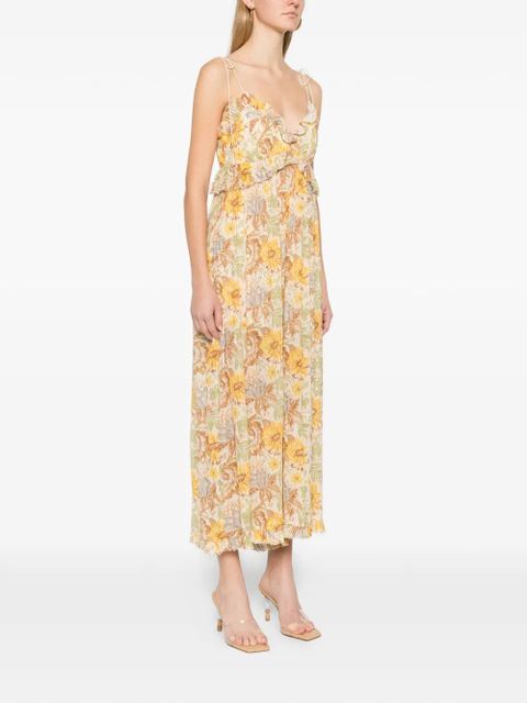 ZIMMERMANN ruffled floral jumpsuit - Neutrals