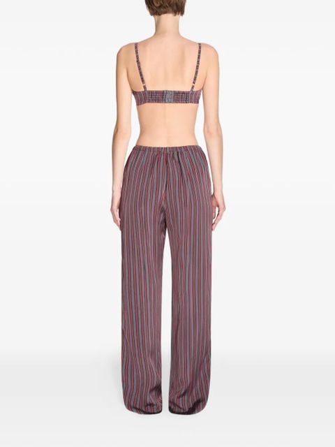 DRIES VAN NOTEN elasticated striped trousers - Grey