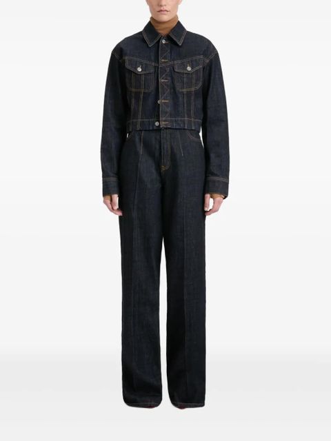 Victoria Beckham cinched high-waisted jeans - Blue - zdjęcie produktu nr 2