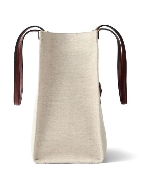 Versace Rivière large canvas tote bag - Neutrals