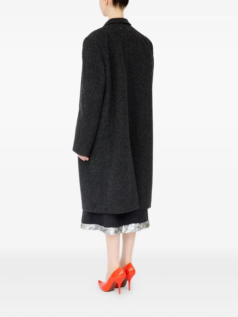 Maison Margiela four-stitch single-breasted coat - Black