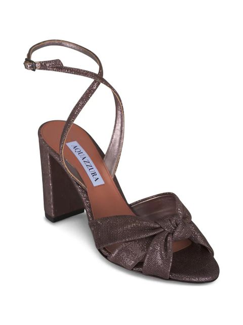 Aquazzura knotted-detail ankle-strap sandals - Brown - zdjęcie produktu nr 2