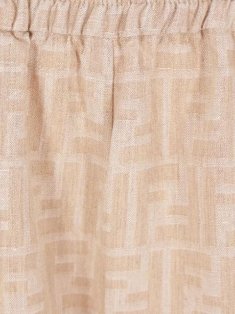 FENDI FF elasticated-waist trousers - Neutrals