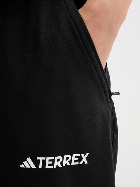 adidas TERREX spodnie outdoorowe Liteflex damskie kolor czarny proste medium waist JF3693