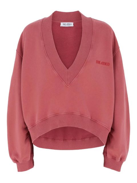 The Attico embroidered V-neck sweatshirt - Pink - zdjęcie produktu nr 1