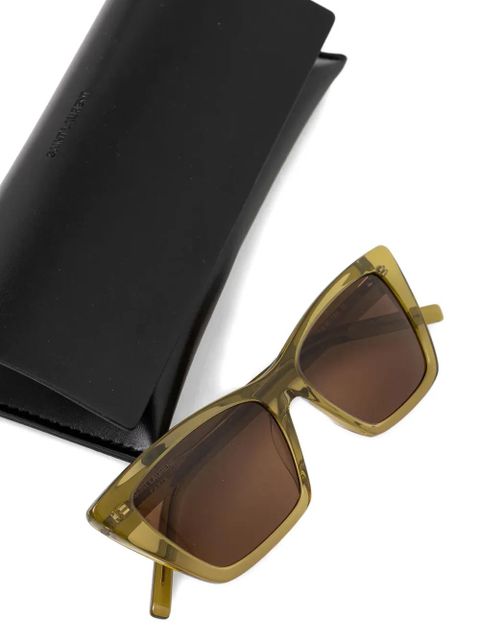 Saint Laurent Eyewear cat-eye sunglasses - Green - zdjęcie produktu nr 2