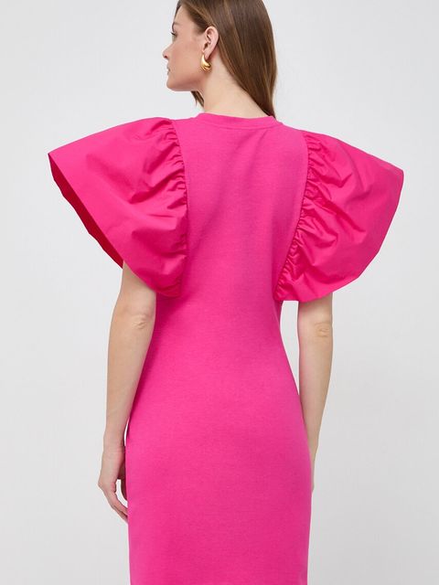 Karl Lagerfeld sukienka kolor różowy mini dopasowana - zdjęcie produktu nr 2