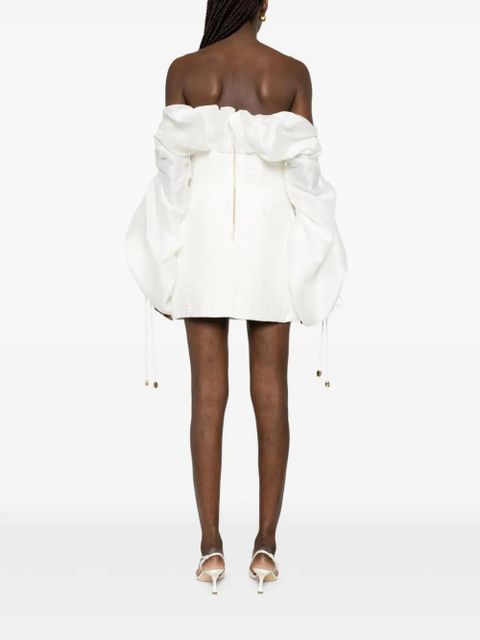 Aje Maxima puffed sleeve mini dress - White