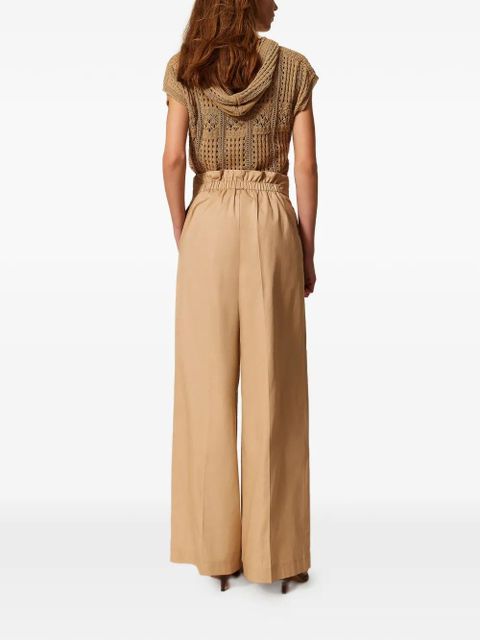 TWINSET tie palazzo trousers - Neutrals