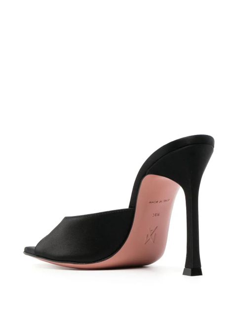 Amina Muaddi 105mm Alexa satin sandals - Black