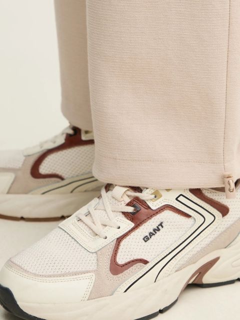 Marc Aurel spodnie damskie kolor beżowy proste high waist 1828-2001-93404