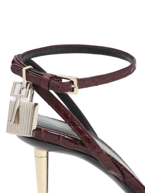 TOM FORD padlock-detail stiletto-heel sandals - Red