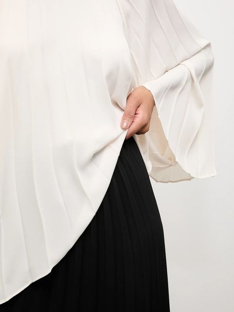 Answear.LAB sukienka kolor beżowy maxi rozkloszowana