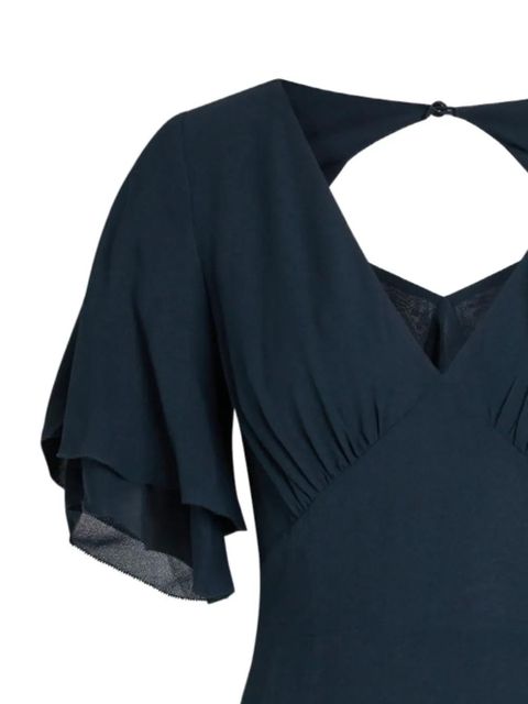 Reformation Salvia flutter-sleeve midi dress - Blue - zdjęcie produktu nr 2