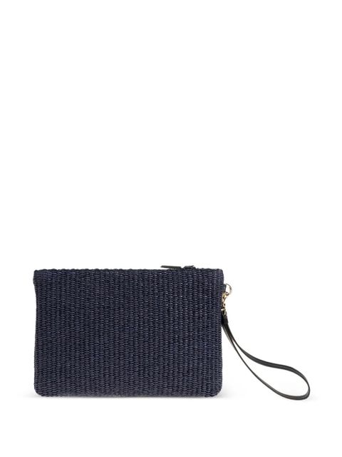 Jimmy Choo logo-detail clutch bag - Blue