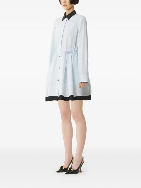 Lanvin long-sleeve collared mini dress - Blue