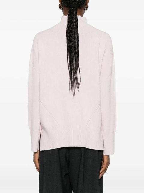 SOLOTRE ribbed high-neck sweater - Pink