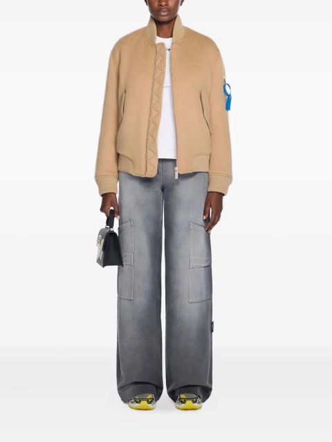 Off-White Quote bomber jacket - Brown - zdjęcie produktu nr 2