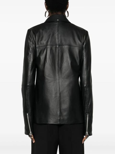 Sportmax zipped leather jacket - Black