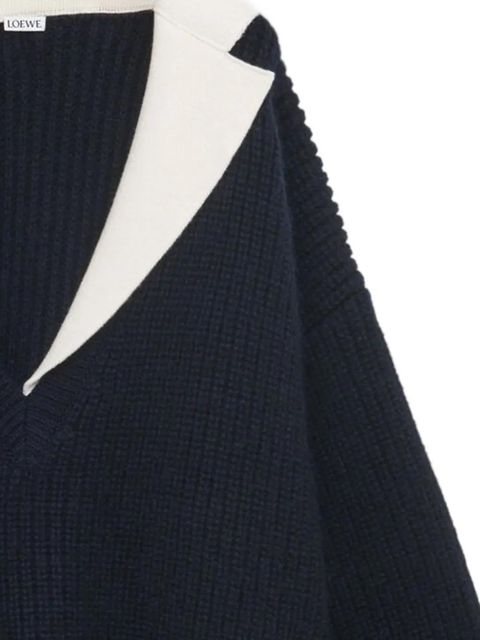 LOEWE V-neck sweater - Blue - zdjęcie produktu nr 2