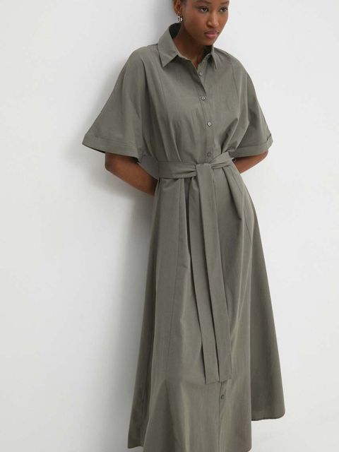 Answear.LAB sukienka kolor zielony maxi rozkloszowana - zdjęcie produktu nr 1