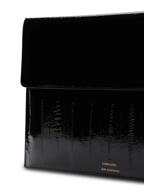LouLou de Saison Maury leather clutch bag - Black