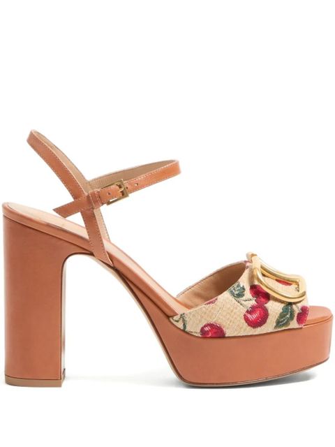 Valentino Garavani 115mm VLogo Signature Cherryfic sandals - Neutrals - zdjęcie produktu nr 1