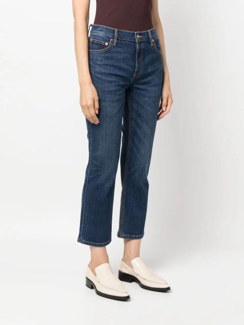 Tory Burch cropped flared jeans - Blue