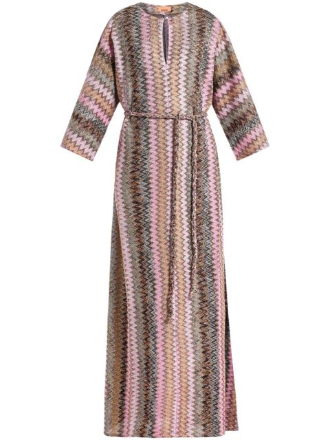 Missoni Zig-zag all-over pattern dress - Pink - zdjęcie produktu nr 1