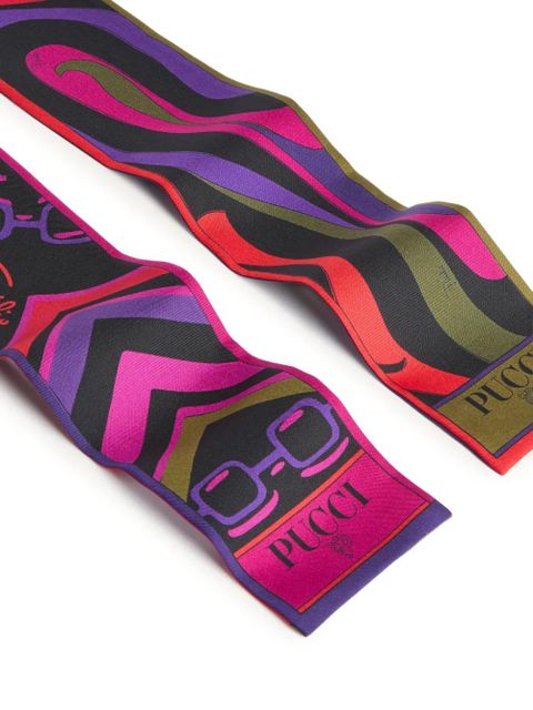 PUCCI Istrice marmo-print silk scarf - Black - zdjęcie produktu nr 2