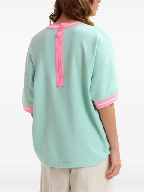 Essentiel Antwerp contrast-trim top - Blue - zdjęcie produktu nr 2