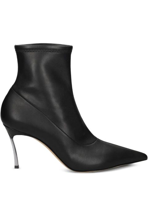Casadei 80mm pointed-toe boots - Black - zdjęcie produktu nr 1