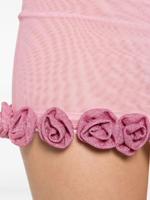 Oséree rose trim short skirt - Pink
