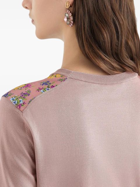 Dolce & Gabbana floral-print sweater - Pink