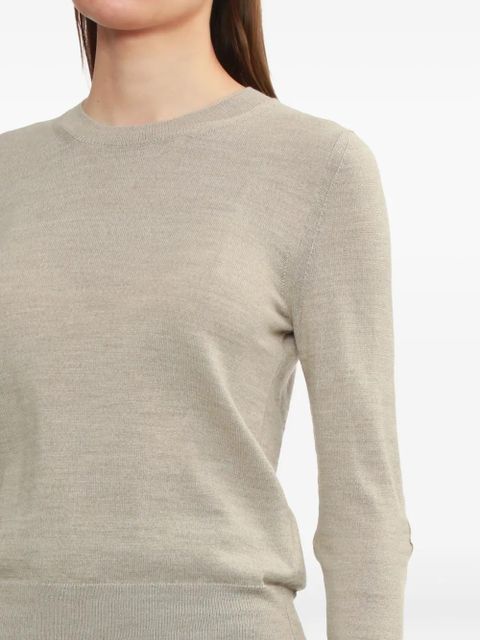 MM6 Maison Margiela elbow-patch crew-neck sweater - Neutrals - zdjęcie produktu nr 2