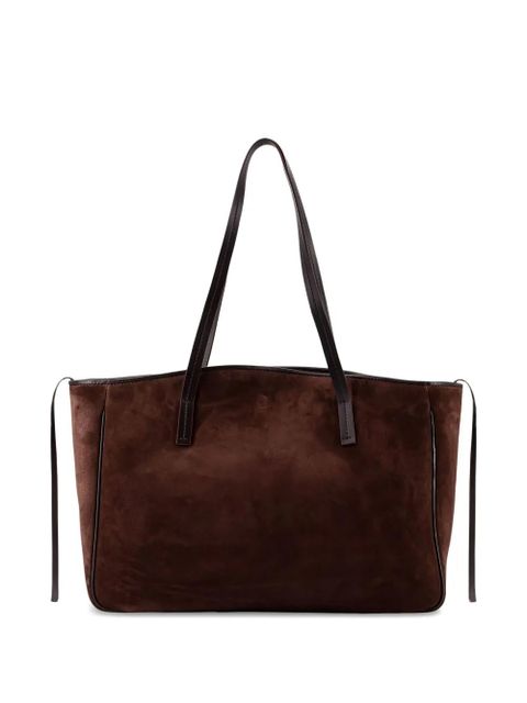 Manu Atelier large Du Jour suede tote bag - Brown - zdjęcie produktu nr 2