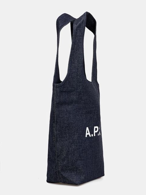 A.P.C. torebka bawełniana tote ninon small kolor granatowy COHIZ.M61861