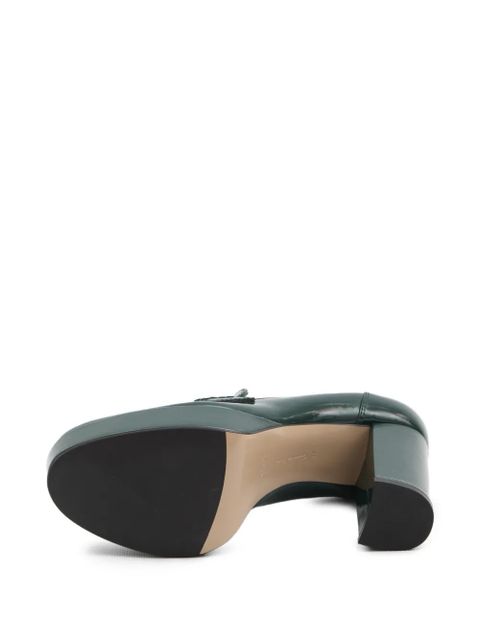 Gianvito Rossi 105mm penny-strap pumps - Green