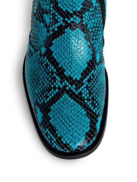 Zadig&Voltaire Preiser 85mm snakeskin-effect ankle boots - Blue