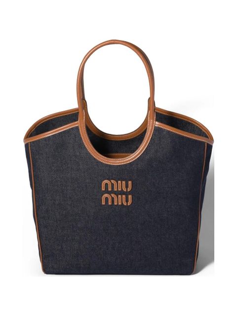 Miu Miu Ivy denim bag - Blue - zdjęcie produktu nr 1