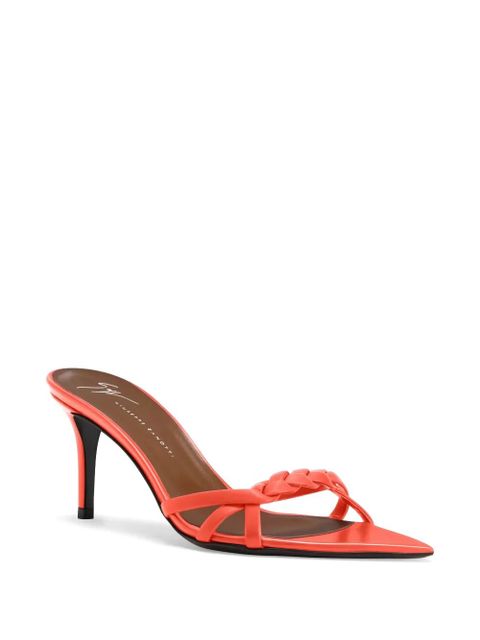 Giuseppe Zanotti 70mm Intrigo Braid mules - Orange - zdjęcie produktu nr 2